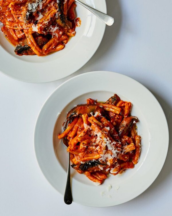 Portobello mushroom pasta alla vodka 