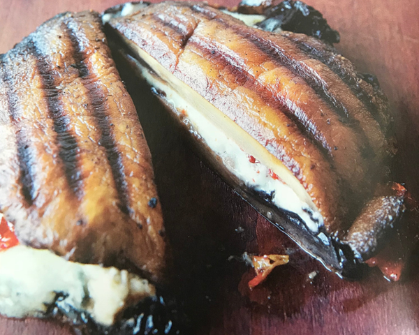 Portobello panini with Gorgonzola and sun-dried tomatoes