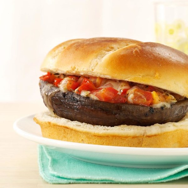 Portobello pizza burgers