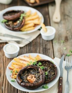 Portobello steak frites