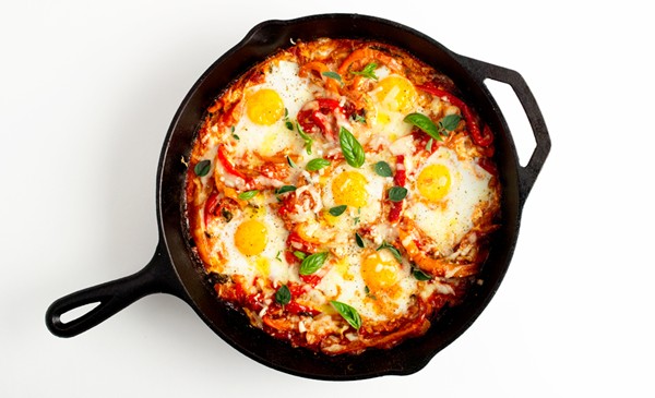 Portuguese baked eggs
