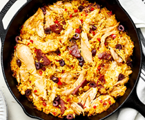 Portuguese chicken and rice (Arroz de galinha)
