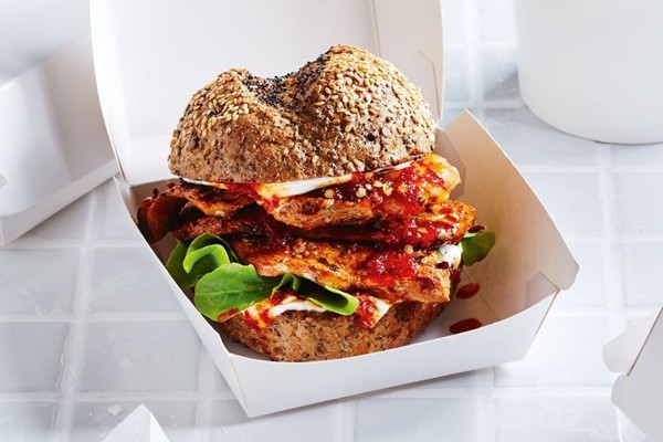 Portuguese chicken burger