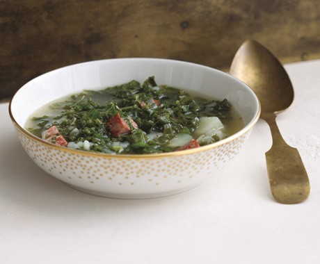 Portuguese kale and potato soup