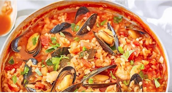 Portuguese seafood rice