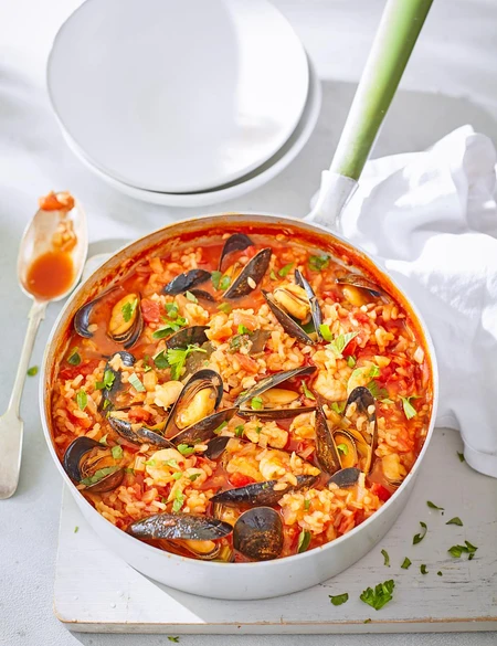 Portuguese seafood rice
