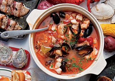 Portuguese seafood stew 