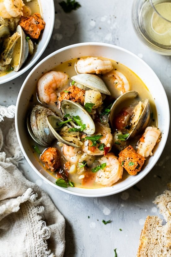 Portuguese seafood stew