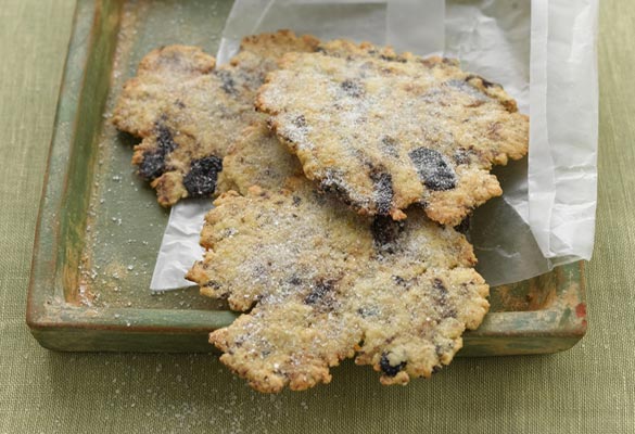 Portuguese sweet lemon and black olive cookies