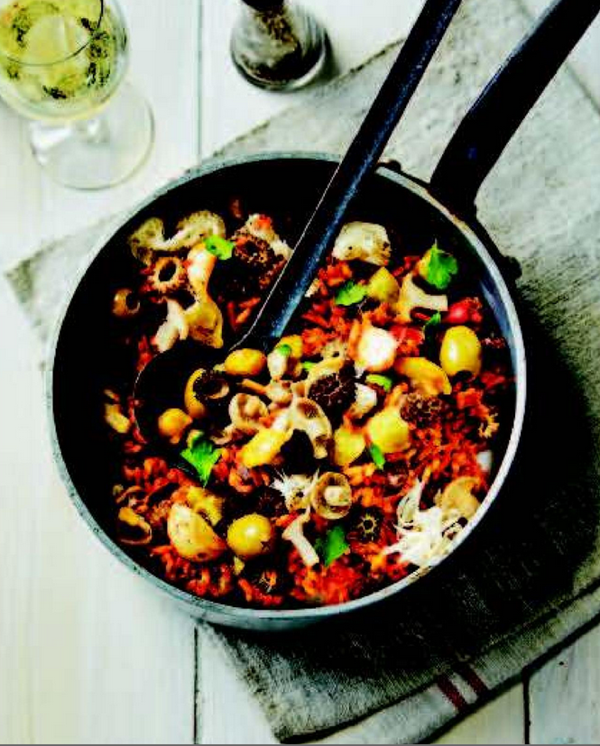 Portuguese wild mushroom risotto