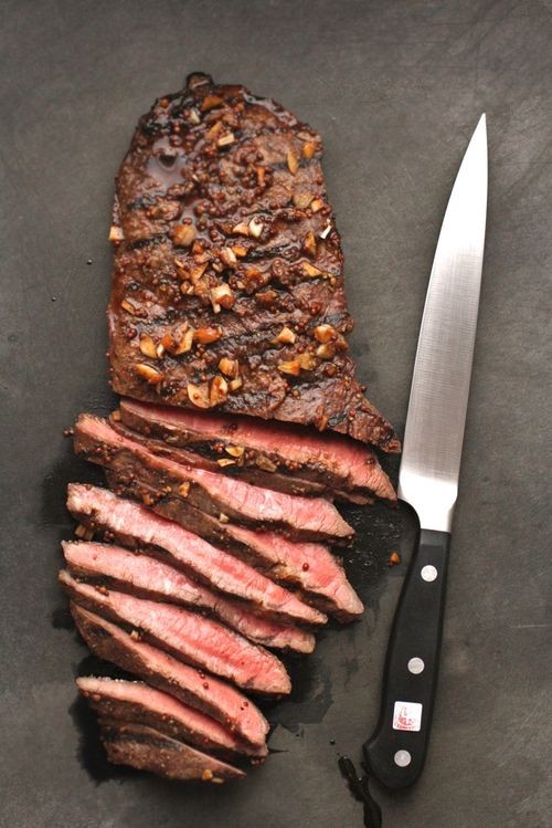 Post-grill marinated grilled skirt steak