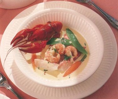 Pot au feu of crayfish and red mullet [Stephen Ross]