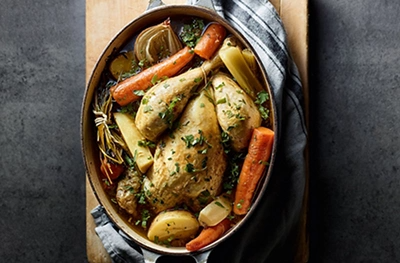 Pot-roast chicken (Poule au pot)