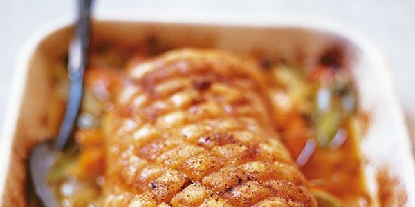 Pot roast Gloucestershire Old Spot pork loin with scrumpy