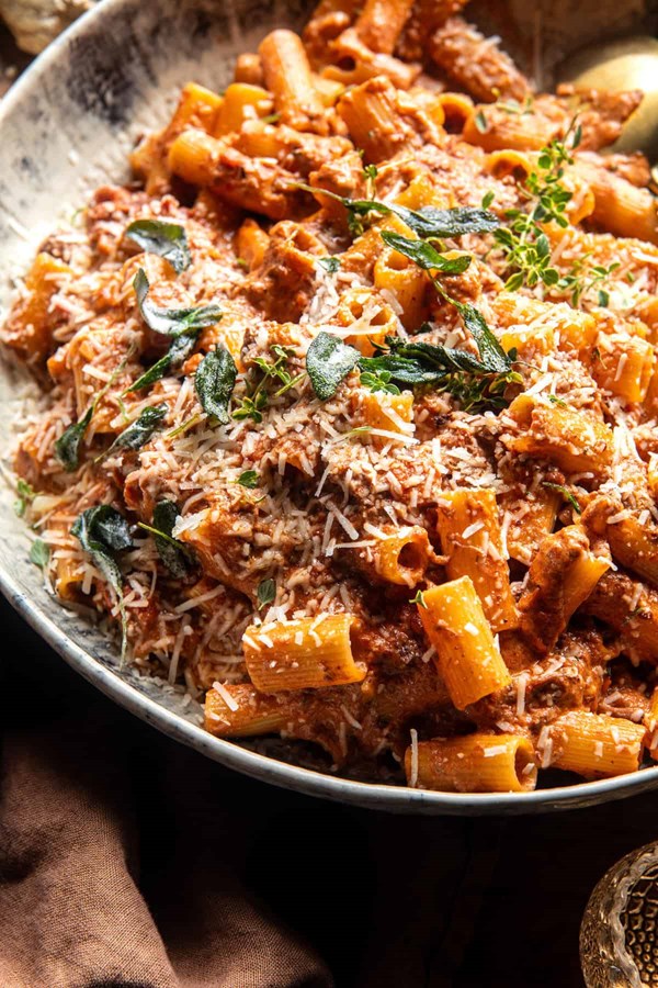 Pot roast Sunday sauce and rigatoni