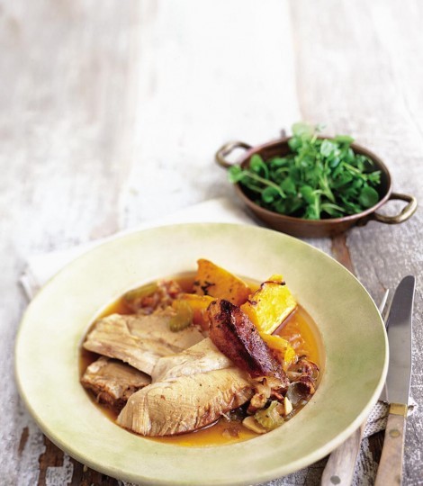 Pot roast wild boar and pumpkin
