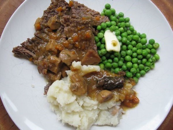 Pot roast with mushrooms