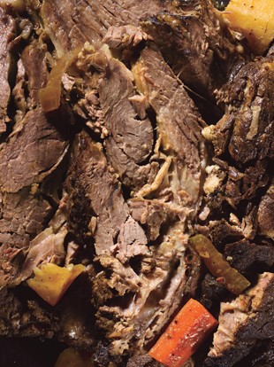 Pot roast with winter root vegetables