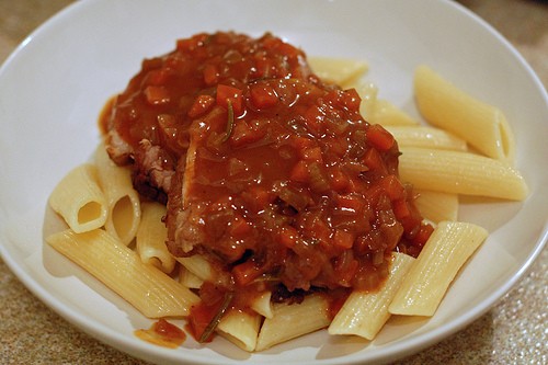 Pot roasted buffalo