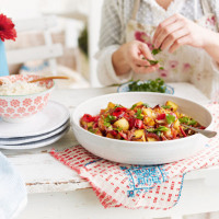Potato & pepper saltado