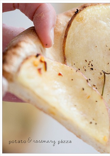 Potato & rosemary pizza