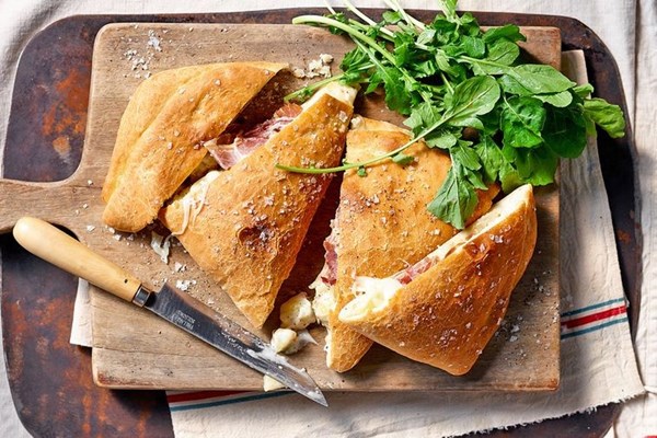 Potato & triple pork calzone