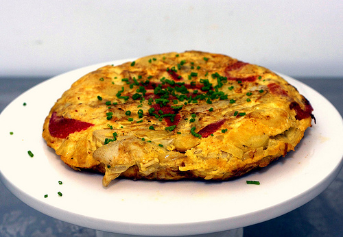 Potato and artichoke tortilla
