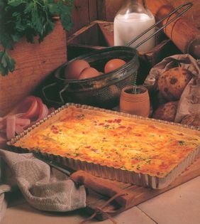 Potato and bacon tart