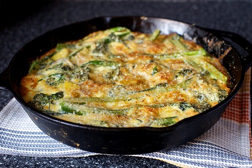 Potato and broccolini frittata