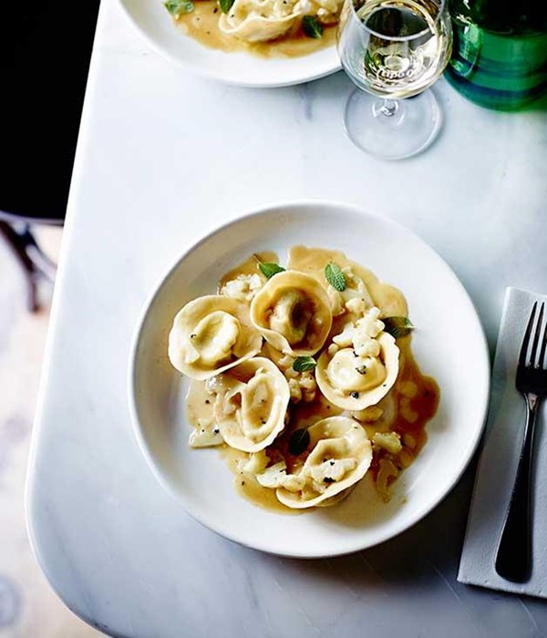 Potato and cauliflower tortelloni