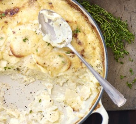 Potato and celeriac gratin