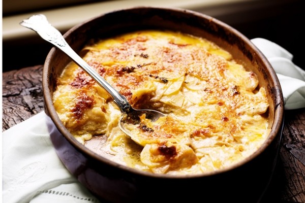 Potato and celeriac gratin