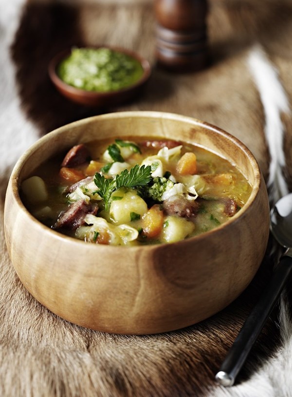 Potato and chorizo soup