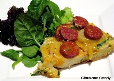 Potato and chorizo tortilla