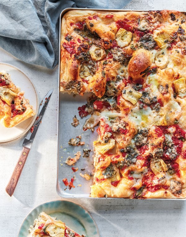 Potato and Gorgonzola focaccia