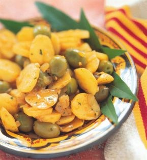 Potato and green olive stew (Ragout d'olives verts)