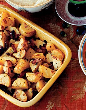 Potato and lardon casserole