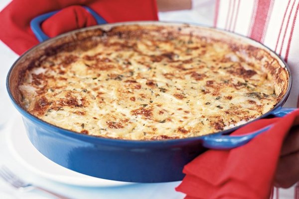 Potato and leek gratin