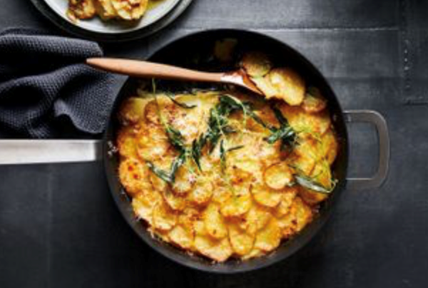 Potato and leek gratin
