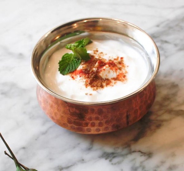 Potato and mint raita