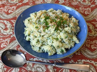 Potato and mustard greens salad