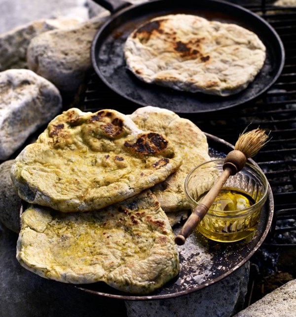 Potato and parsley flatbreads