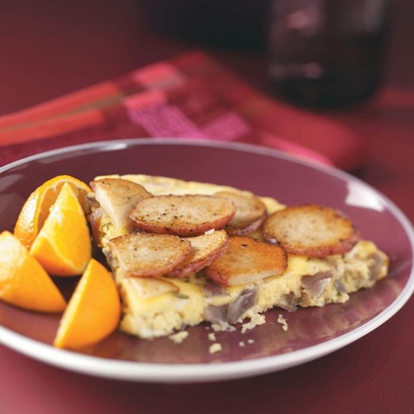 Potato and red onion frittata 