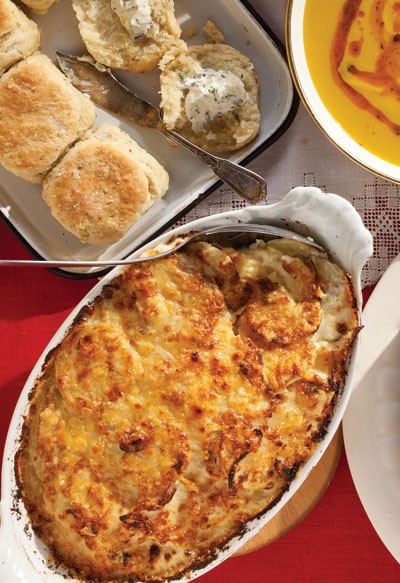 Potato and rutabaga gratin