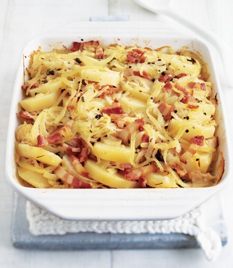 Potato and sauerkraut gratin