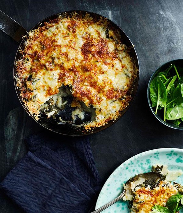 Potato and silverbeet frico