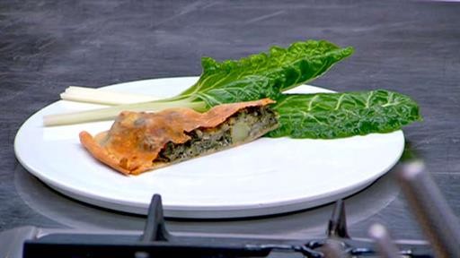 Potato and silverbeet torte