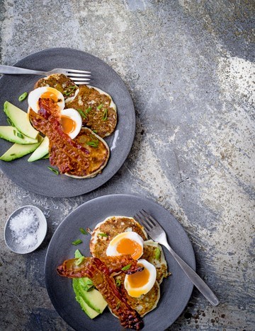 Potato and spring onion pancakes