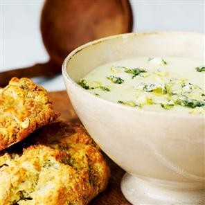 Potato and Stilton soup
