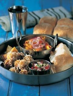 Potato and tomato bhaji